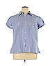 St. John's Bay Plus Blue Short Sleeve Button-Down Shirt Size 1X - photo 1