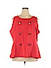 ELOQUII 100% Polyester Red Sleeveless Blouse Size 22 - photo 1