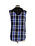 No Boundaries 100% Rayon Blue Sleeveless Button-Down Shirt Size 11 - 13 - photo 2