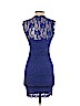 The Vintage Shop 100% Polyester Blue Cocktail Dress Size S - photo 2