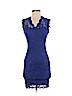 The Vintage Shop 100% Polyester Blue Cocktail Dress Size S - photo 1