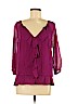 Diane von Furstenberg 100% Silk Pink 3/4 Sleeve Silk Top Size 6 - photo 1