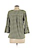 Lucky Brand 100% Cotton Green 3/4 Sleeve Top Size M - photo 2