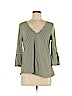 Lucky Brand 100% Cotton Green 3/4 Sleeve Top Size M - photo 1