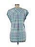 Gap 100% Rayon Blue Short Sleeve Blouse Size M (petite) - photo 2