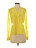 BCBGMAXAZRIA 100% Silk Yellow Long Sleeve Silk Top Size XS - photo 1