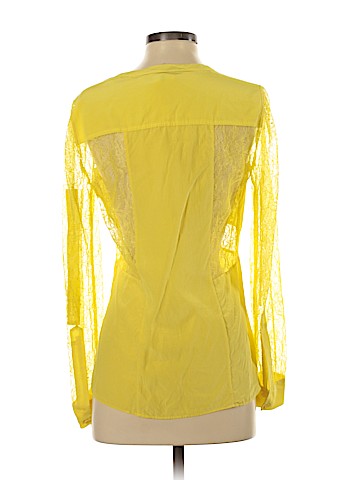 BCBGMAXAZRIA Long Sleeve Silk Top (view 2)