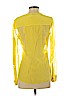 BCBGMAXAZRIA 100% Silk Yellow Long Sleeve Silk Top Size XS - photo 2