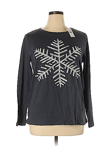 Ann Taylor LOFT Outlet Long Sleeve T-Shirt (view 1)