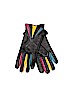 Assorted Brands 100% Leather Color Block Black Gloves One size - photo 1