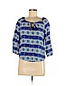 Forever 21 100% Rayon Blue 3/4 Sleeve Blouse Size M - photo 1