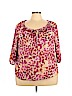 Elle 100% Polyester Pink Short Sleeve Blouse Size 1X - photo 1