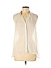 H&M 100% Polyester White Sleeveless Blouse Size 6 - photo 1