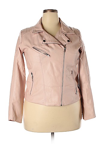 Shinestar Faux Leather Jacket (view 1)
