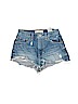 Hollister 100% Cotton Blue Denim Shorts Size 00 - photo 1