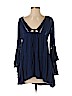 Free People 100% Rayon Blue Casual Dress Size XS - photo 1