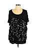 Apt. 9 Black Short Sleeve Top Size 1X - photo 1