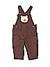 Carter's 100% Cotton Graphic Brown Overalls 3-6 MO / 6 MO - photo 1