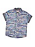 Free Planet 100% Cotton Blue Short Sleeve Button-Down Shirt Size 6 - photo 1