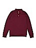Lands' End Burgundy Long Sleeve Polo Size 10 - 12 - photo 1