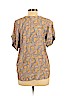 H&M 100% Viscose Tan Short Sleeve Blouse Size 12 - photo 2