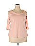 Merona 100% Cotton Pink 3/4 Sleeve Top Size XXL - photo 1