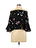 Topshop 100% Polyester Black Long Sleeve Blouse Size 6 - photo 1