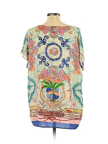 Collette Dinnigan Short Sleeve Silk Top (view 2)