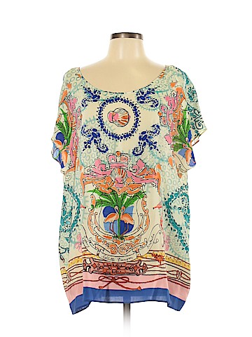 Collette Dinnigan Short Sleeve Silk Top (view 1)