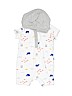 Nordstrom Baby 100% Cotton Print White Short Sleeve Outfit 0-3 MO / 3 MO - photo 1