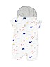 Nordstrom Baby 100% Cotton Print White Short Sleeve Outfit 0-3 MO / 3 MO - photo 2