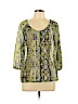 INC International Concepts 100% Polyester Green 3/4 Sleeve Blouse Size XL - photo 1