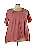 Lane Bryant 100% Cotton Pink Short Sleeve T-Shirt Size 28 - 26 Plus - photo 1