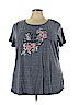 Lane Bryant Blue Short Sleeve T-Shirt Size 28 - 26 Plus - photo 1
