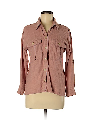American Eagle Outfitters Long Sleeve Button-Down Shirt (view 1)