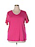Croft & Barrow Plus 100% Cotton Pink Short Sleeve T-Shirt Size XXL - photo 1