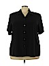 Kim Rogers Signature 100% Polyester Black Short Sleeve Blouse Size 3X - photo 1