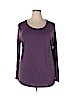 Ava & Viv 100% Polyester Purple Long Sleeve T-Shirt Size XXL - photo 1