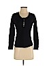 Poof! 100% Cotton Black Long Sleeve Henley Size XS - photo 1