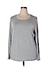 Ava & Viv 100% Cotton Gray Long Sleeve T-Shirt Size XXL - photo 1