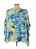 Avenue 100% Polyester Blue Short Sleeve Blouse Size 26 - 28 Plus - photo 1