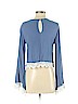 Forever 21 100% Rayon Blue Long Sleeve Blouse Size S - photo 2