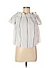 Cooper & Ella White Short Sleeve Blouse Size Med (2) - photo 1