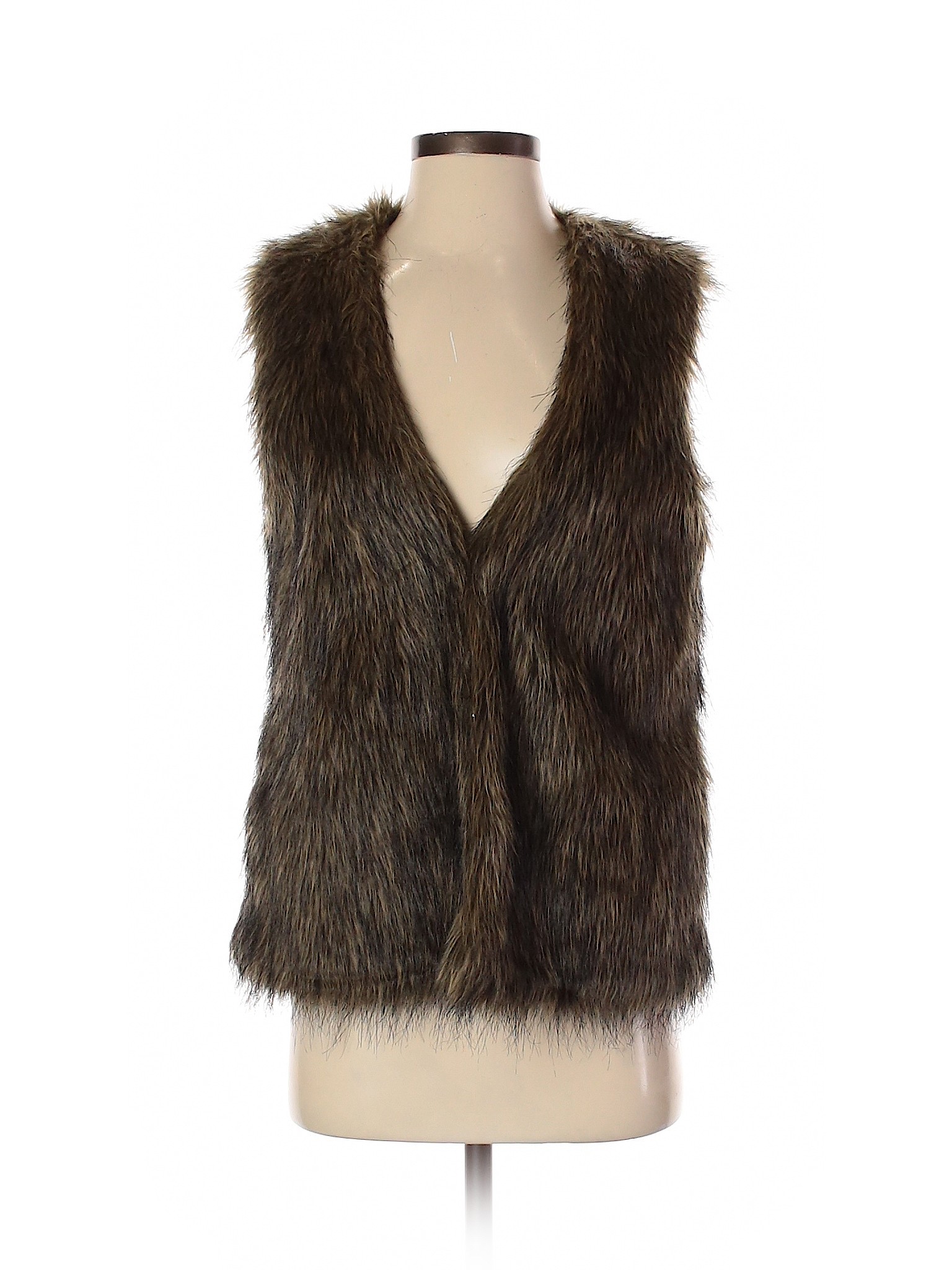 JACK Women Brown Faux Fur Vest S | eBay