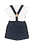 Mud Pie 100% Cotton Blue Overall Shorts Size 9-12 mo - photo 2