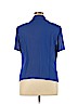 Studio I Blue Short Sleeve Blouse Size 16 - photo 2