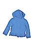 OshKosh B'gosh 100% Cotton Solid Blue Zip Up Hoodie Size 3 - photo 2