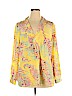 Lilly Pulitzer 100% Silk Yellow Long Sleeve Silk Top Size XL - photo 1
