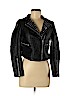 H&M 100% Polyurethane Black Faux Leather Jacket Size 4 - photo 1