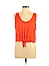 H&M 100% Viscose Orange Sleeveless Top Size L - photo 1